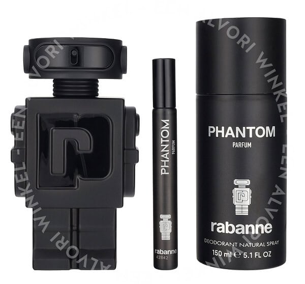 Paco Rabanne Phantom Giftset 260ml Edp Spray 100 ml/Deodorant Spray 150 ml/Edp Travel Spray 10 ml - Afbeelding 2