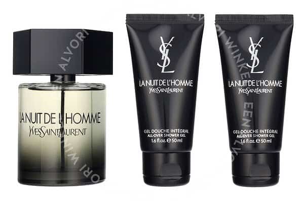 YSL La Nuit De L'Homme Giftset 200ml Edt Spray 100ml/2x Shower Gel 50ml - Afbeelding 2