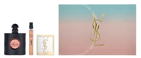 YSL Black Opium Giftset 60ml Edp Spray 50ml/Edp Spray 10ml/Mirror