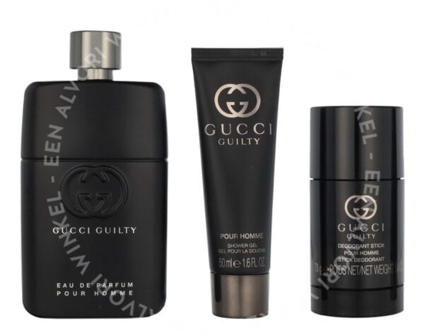 Gucci Guilty Pour Homme Giftset 215ml Edp Spray 90ml/Shower Gel 50ml/Deodorant Stick 75g - Afbeelding 2