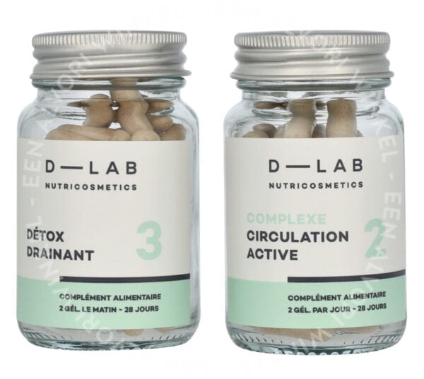 D-Lab Super Draining Duo Set 2stuk Complexe Circulation Active 28 caps/Detox Drainant 28 caps - Afbeelding 2