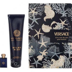 Versace Dylan Blue Giftset 255ml Edt Spray 100ml/Bath & Shower Gel 150ml/Edt 5ml