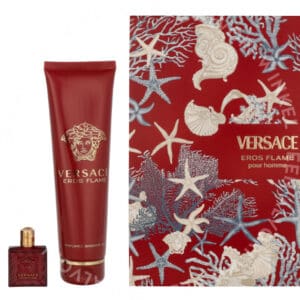 Versace Eros Flame Giftset 255ml Edp Spray 100ml/ Bath & Shower Gel 150ml/Miniatura