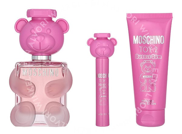 Moschino Toy 2 Bubble Gum Giftset 110ml Edt Spray 100ml/Body Lotion 100ml/Edt Spray 10ml - Afbeelding 2