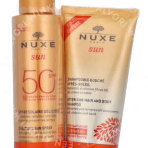 Nuxe Sun Set 250ml Sun Spray SPF50 150ml/FREE After-Sun Shower Shampoo 100ml