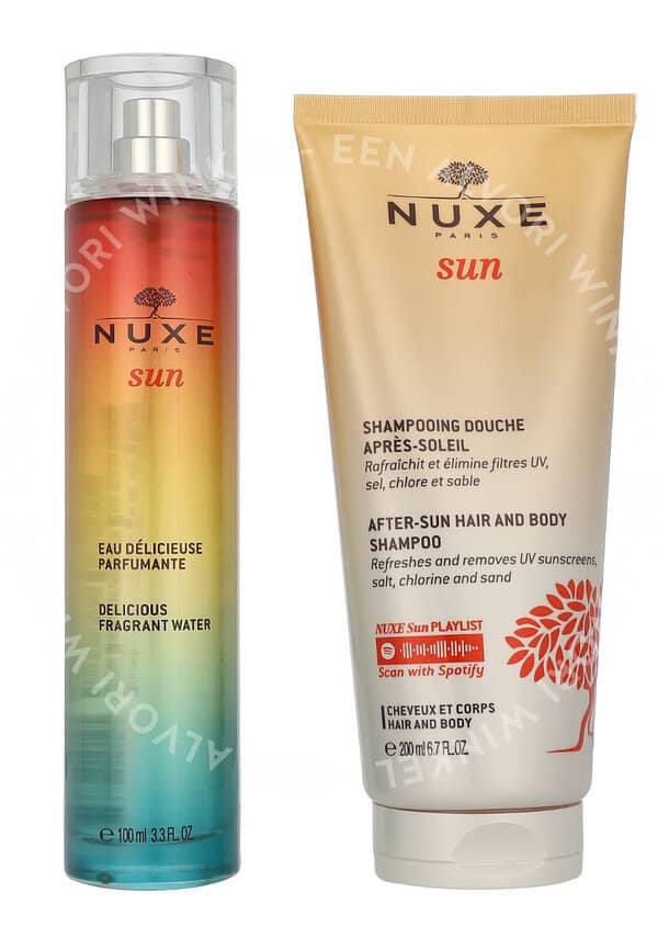 Nuxe Sun The Smell Of Summer Set 300ml Delicious Fragrant Water Spray 100ml/After Sun Hair & Body Shampoo 200ml - Afbeelding 2