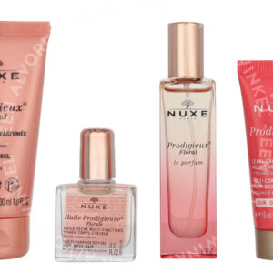 Nuxe Huile Prodigieuse Floral Travel Kit 70ml Shower Gel 30ml/Oil 10ml/Edp Spray 15ml/Face Gel-Cream 15ml