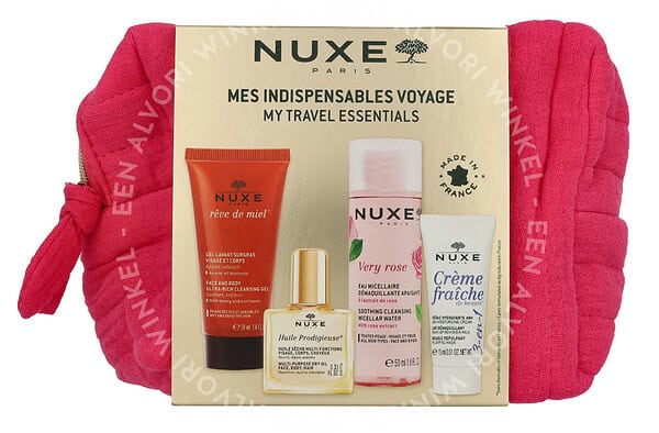 Nuxe My Travel Essentials Kit Very Rose 105ml Micellar Water 50ml/Cream 15ml/Oil 10ml/Cleansing Gel 30ml - Afbeelding 2