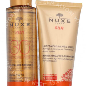 Nuxe Sun Set 250ml Tanning Oil High Protection SPF30 Face & Body 150 ml/Refreshing After-Sun Lotion Face&Body 100 ml