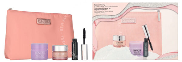 Clinique All About Eyes Set 33,5ml All About Eyes Gel Cream 15m/Take The Day Off Cleasing Balm 15ml/High Impact Mascara 3,5ml/Bag