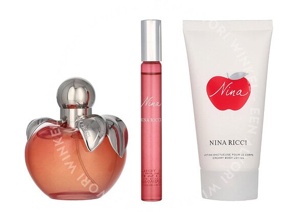 Nina Ricci Nina Giftset 165ml Edt Spray 80ml/Body Lotion 75ml/Edt Rollerball 10ml - Afbeelding 2