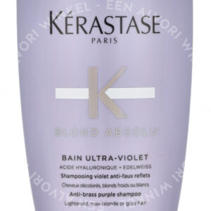 Kerastase Blond Absolu Bain Ultra-Violet Shampoo 250ml Lightened, Cool Blonde Or Grey Hair