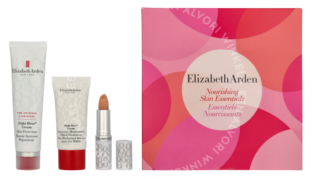 E.Arden Eight Hour Nourishing Skin Essentials Giftset 83.7ml Skin Protector 50ml/Lipstick 3.7g/Hand Cream 30ml