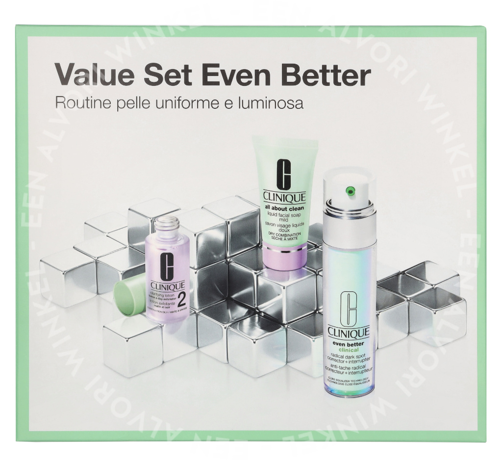 Clinique Beauty Routine Anti Stains Set 90ml Even Better Serum 30ml/AAC Soap Mild 30ml (promo)/Clarifying Lotion 2 30ml (promo) - Afbeelding 2