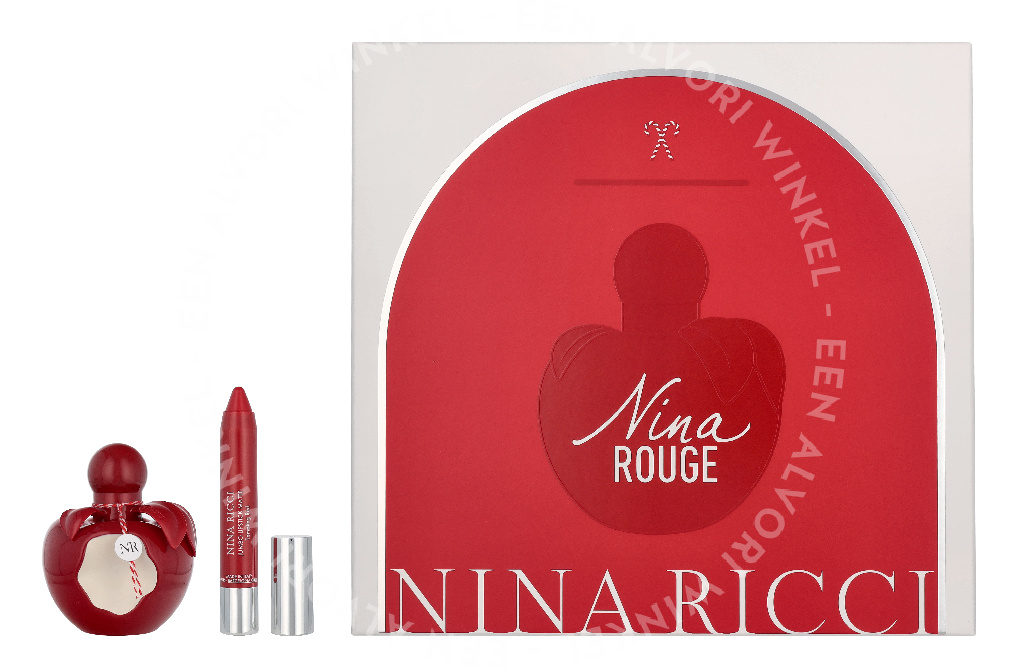 Nina Ricci Nina Rouge Giftset 52.5ml Edt Spray 50ml/Lipstick 2,5gr