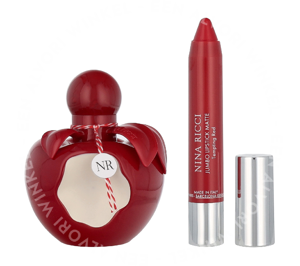 Nina Ricci Nina Rouge Giftset 52.5ml Edt Spray 50ml/Lipstick 2,5gr - Afbeelding 3