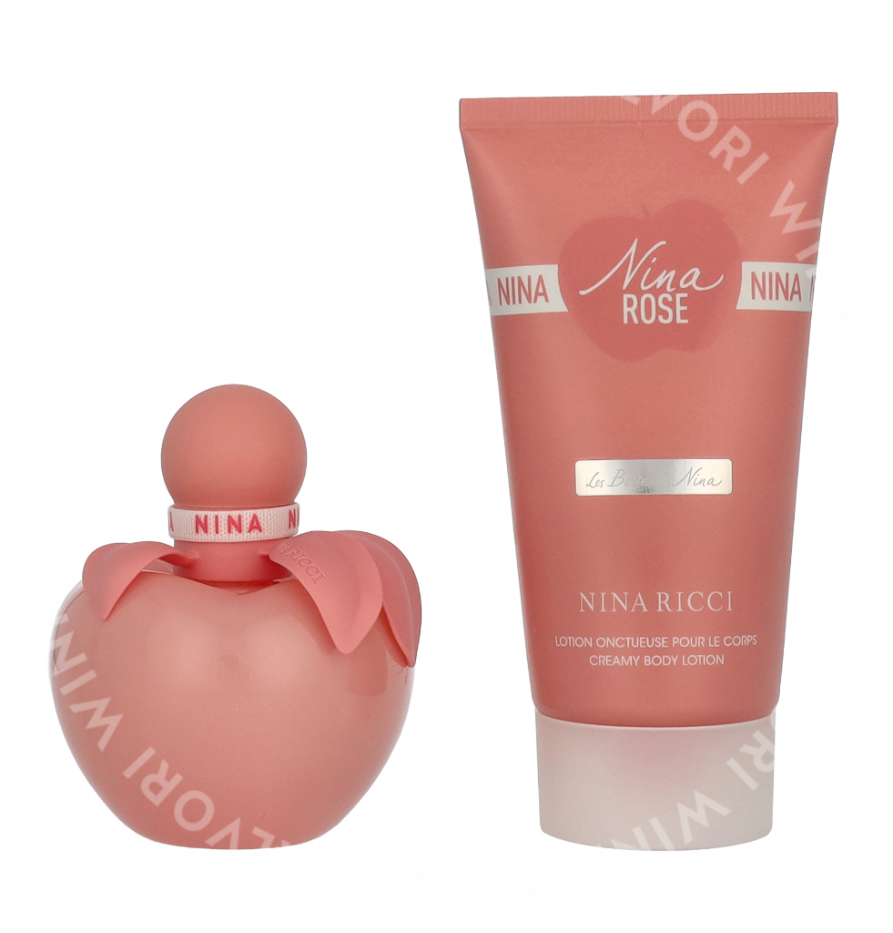 Nina Ricci Nina Rose Les Belles De Nina Giftset 125ml Edt Spray 50ml/Body Lotion 75ml - Afbeelding 3