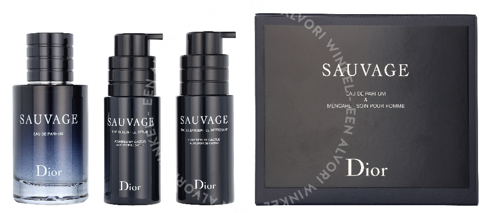 Dior Sauvage Giftset 150ml Edp Spray 60ml/Cleanser 45ml/Serum 45ml