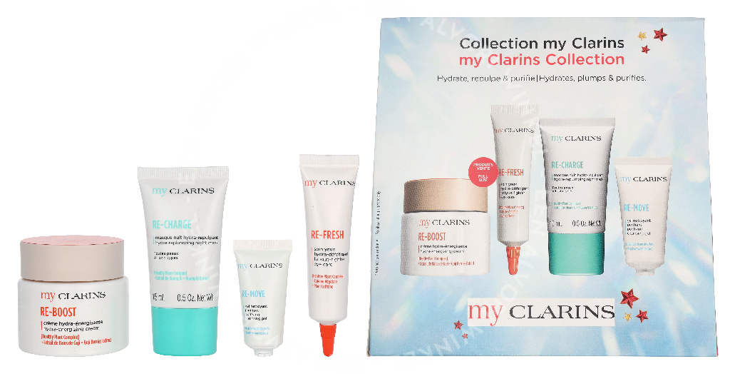 Clarins My Clarins Set 95ml Cream 50ml/Eye De-Puffer 15ml/Sleep Mask 15ml/Cleansing Gel 15ml