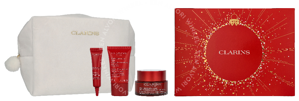 Clarins Super Restorative Giftset 72.9ml Day Cream 50ml/Eye Cream 7ml/Night Cream 15ml/Double Serum 0,9ml
