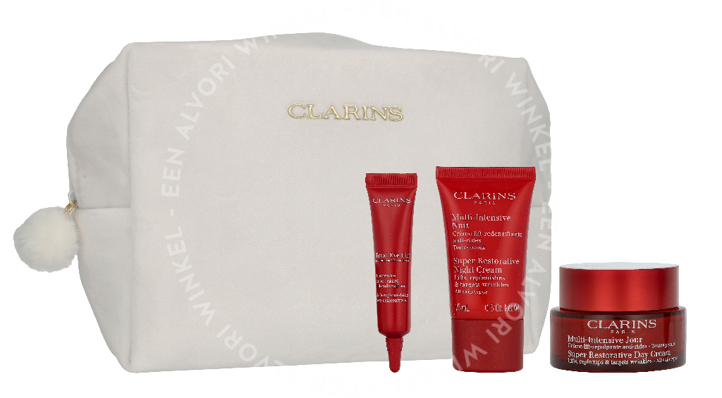 Clarins Super Restorative Giftset 72.9ml Day Cream 50ml/Eye Cream 7ml/Night Cream 15ml/Double Serum 0,9ml - Afbeelding 3