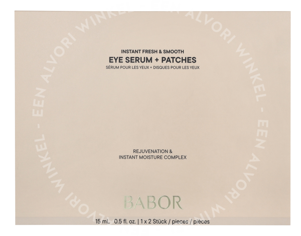 Babor Instant Fresh & Smooth Set 15ml Instant Fresh & Smooth Eye Serum 15 ml / Eye Patches 2 pieces - Afbeelding 2