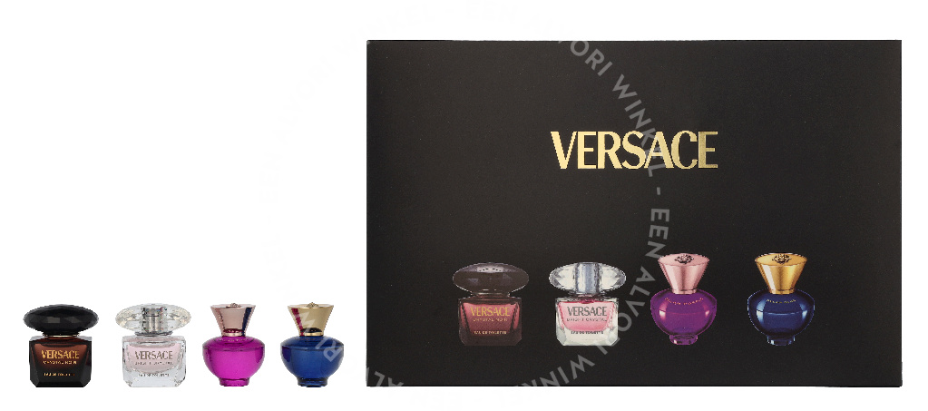 Versace Miniatures Set Women 20ml 4x5ml - Crystal Noir Edt/Bright Crystal Edt/Dylan Purple Edp/Dylan Blue Edp