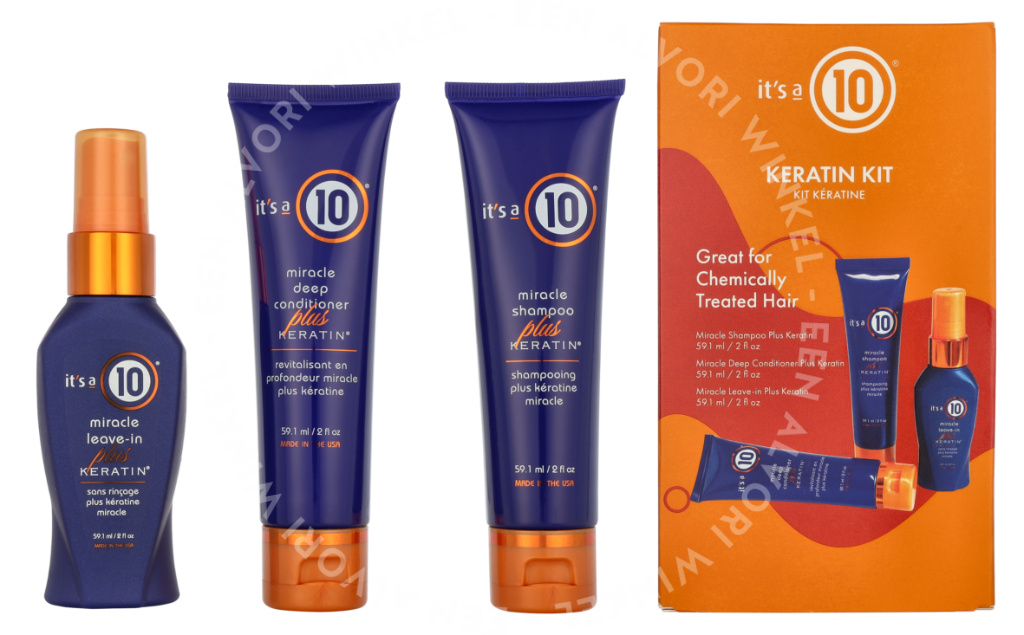 It's A 10 Keratin Trail Set 177.3ml Shampoo 59,1ml/Conditioner 59,1ml/Leave-in 59,1ml