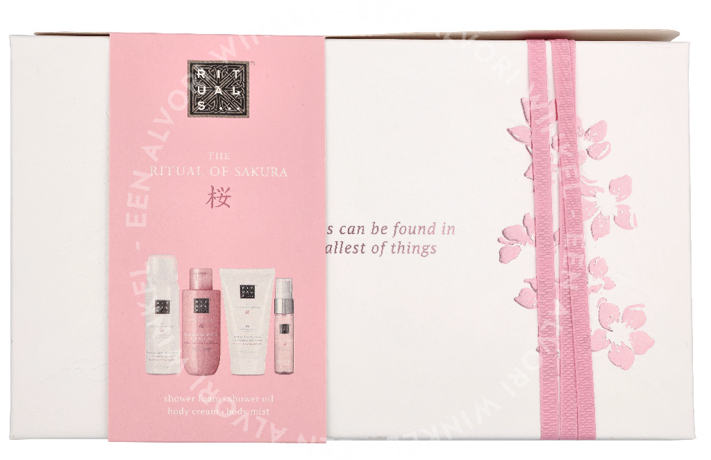 Rituals Sakura Small Giftset 215ml Foaming Shower Gel 50ml/Shower Oil 75ml/Body Cream 70ml/Hair & Body Mist 20ml - Afbeelding 2