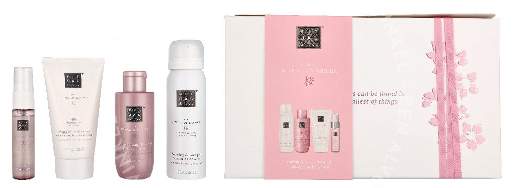 Rituals Sakura Small Giftset 215ml Foaming Shower Gel 50ml/Shower Oil 75ml/Body Cream 70ml/Hair & Body Mist 20ml