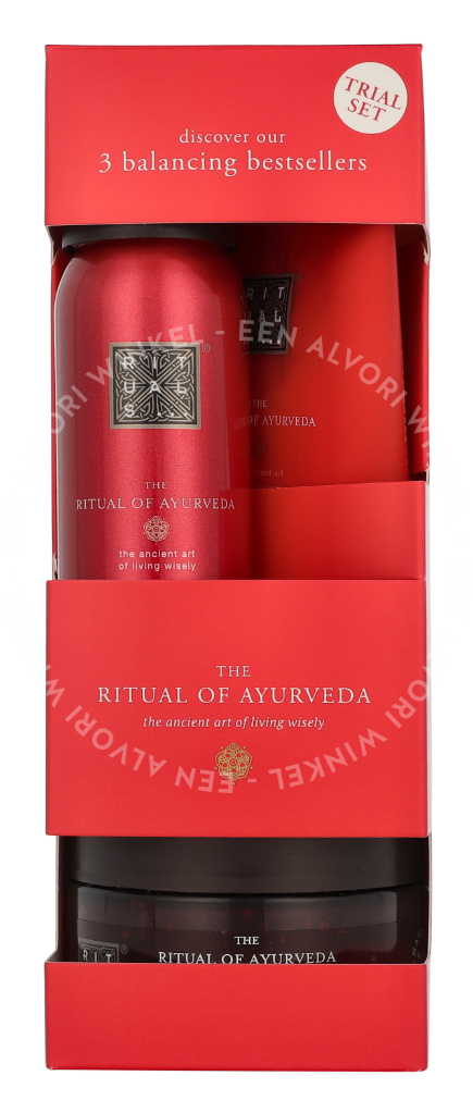 Rituals Ayurveda Trial Set 245ml Foaming Shower Gel 50ml/Body Scrub 125g/Body Cream 70ml