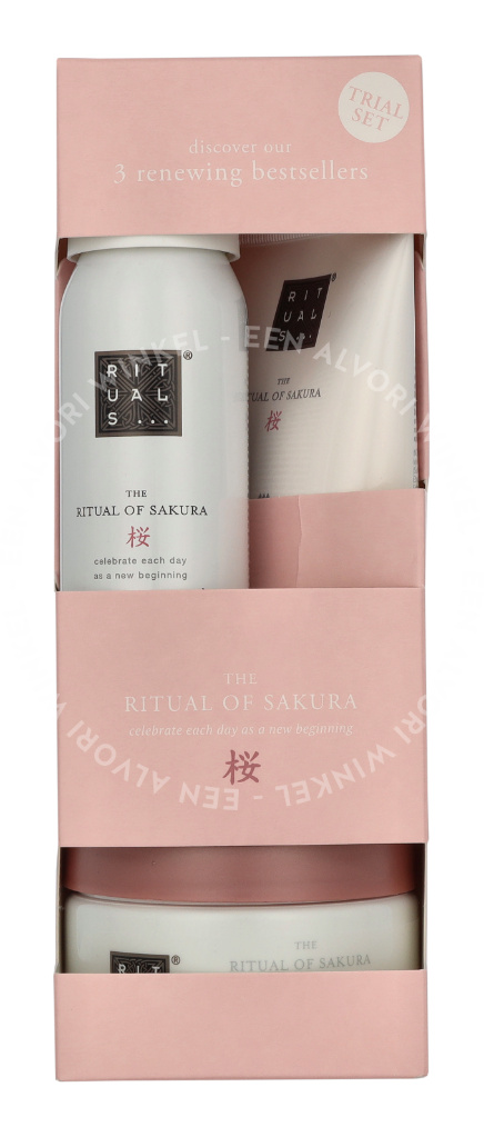 Rituals Sakura Trial Set 245ml Foaming Shower Gel 50ml/Body Scrub 125g/Body Cream 70ml