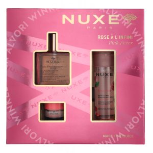Nuxe Pink Fever Giftset 165ml Huile Prodigieuse Florale 50ml/Micellar Water 100ml/Lip Balm 15g