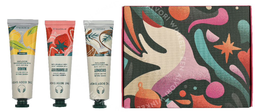 The Body Shop G1 Hand Care Trio Set 90ml British Rose Hand Cream 30ml/Strawberry Hand Cream 30ml/Pink Grapefruit Hand Cream 30?ml