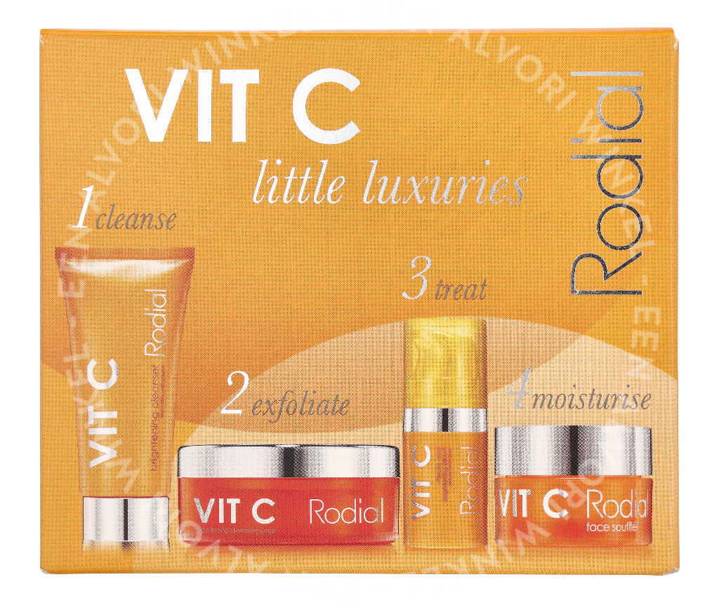 Rodial Vit C Little Luxuries Set 40ml Serum 5ml/Cleanser 20ml/Face Souffle 15ml/20 Pads - Afbeelding 2