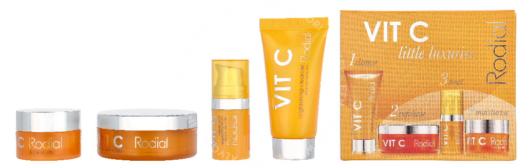 Rodial Vit C Little Luxuries Set 40ml Serum 5ml/Cleanser 20ml/Face Souffle 15ml/20 Pads