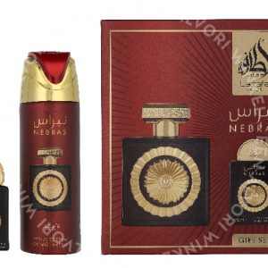 Lattafa Pride Nebras Giftset 320ml Edp Spray 100ml/Edp Spray 20ml/Deo Spray 200ml