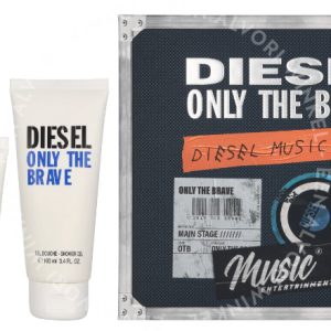 Diesel Only The Brave Mens Giftset 275ml Edt Spray 125ml/Shower Gel 100ml/Shower Gel 50ml