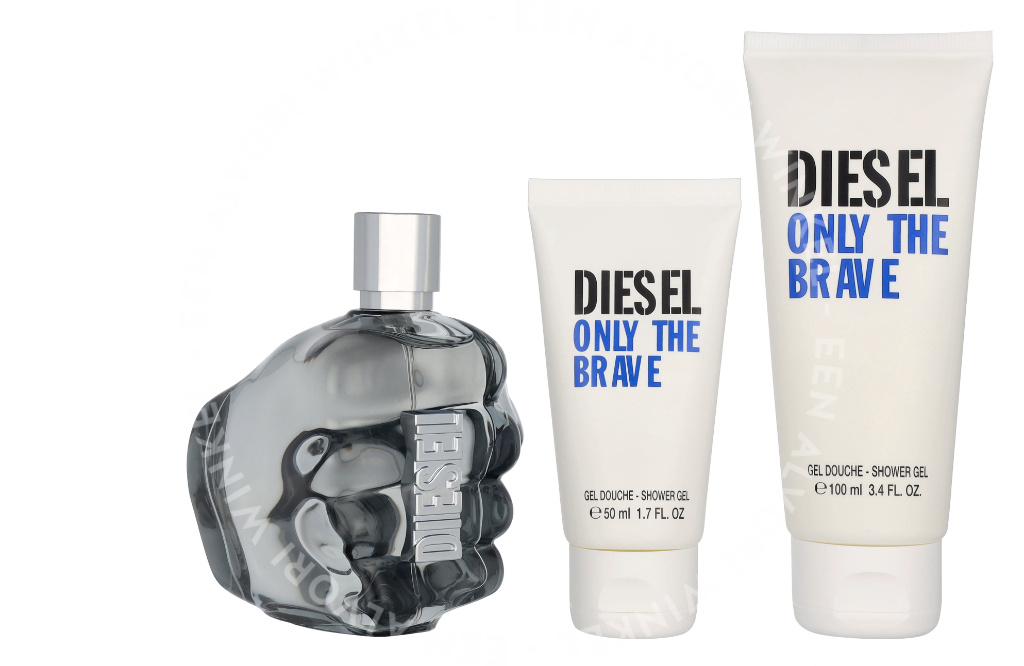 Diesel Only The Brave Mens Giftset 275ml Edt Spray 125ml/Shower Gel 100ml/Shower Gel 50ml - Afbeelding 3