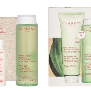 Clarins Cleansing Combination Set 375ml Foaming Cleanser 125ml/Lotion 200ml/Milk 50ml/Purse
