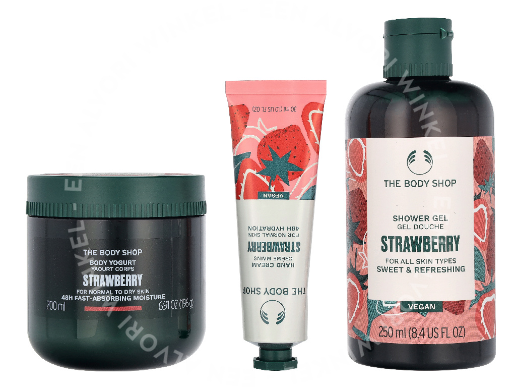 The Body Shop G3 Small Strawberry Giftset 140ml Hand Cream 30ml/Body Butter 50ml/Shower Cream 60ml - Afbeelding 3