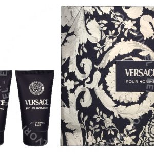 Versace Pour Homme Giftset 150ml Edt Spray 50ml/Aftershave Balm 50ml/Hair & Body Shampoo 50ml