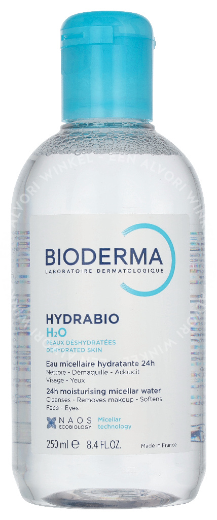 Bioderma Hydrabio H2O Moisturing Micellar Water Dehydrated Sensitive Skin-Face And Eyes 250ml - Afbeelding 2