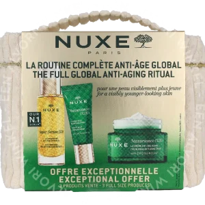 Nuxe The Full Global Anti-Aging Ritual Set 95ml Super Serum [10] 30ml/Eye & Lip Contour Cream 15ml/Anti-Aging Cream 50ml