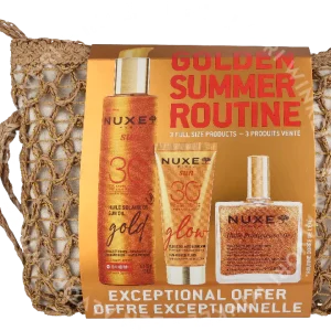 Nuxe Sun Glow Set 240ml Tanning Oil SPF30 150ml/Glow Sun-Kissed Fluid SPF30 40ml/Huile Prodigieuse Multi-Purpose Dry Oil 50ml