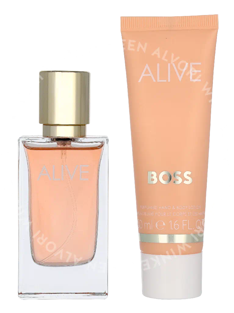 Boss Alive Giftset 80ml Edp Spray30ml/Body Lotion 50ml - Afbeelding 3