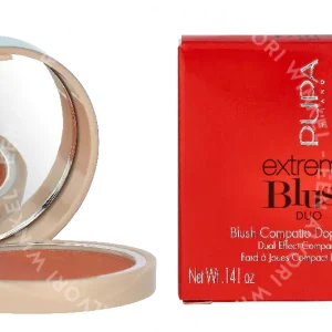 Pupa Extreme Blush Duo Effect Compact Blush 4g #130 Radiant Peach - Matt Salmon