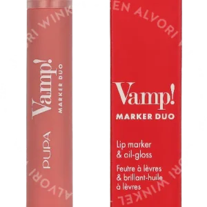 Pupa Vamp! Marker Duo 4ml #002 Frozen Rose / lip marker 1,4ml / lip gloss 2,6ml