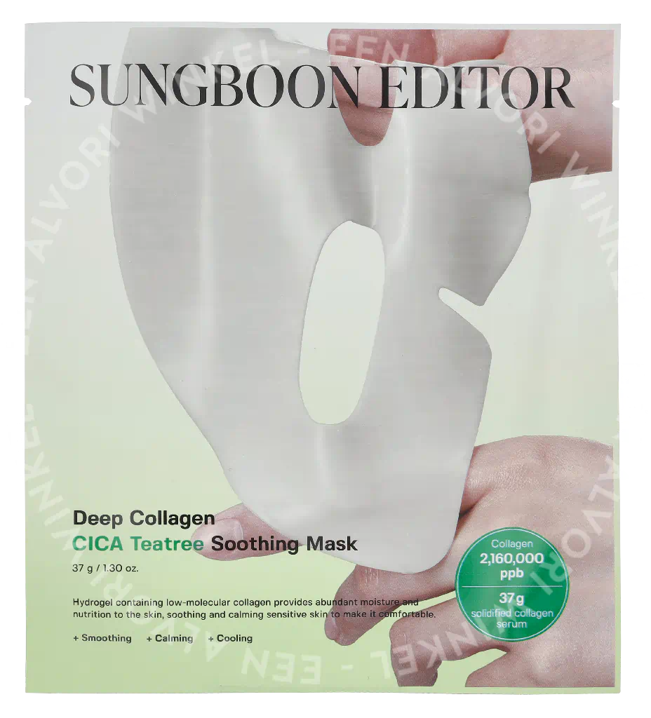 Sungboon Editor Deep Collagen Cica Teatree Soothing Mask 148g 37g x 4 pieces - Afbeelding 3