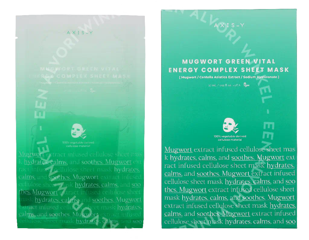 Axis-Y Mugwort Green Vital Engery Complex Sheet Mask 27ml